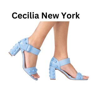 Cecilia New York Gail Block Heel Shoe - Blizzard Blue Size 9